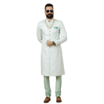 Alluring Mint Green Floral Thread Embroidered Sherwani | Father Son Combo | Jaipurio Collection